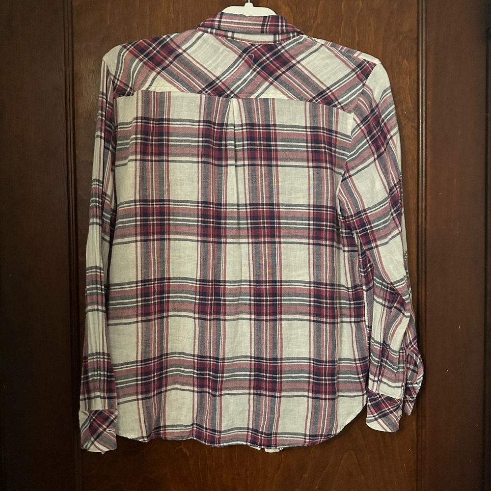 Rails Charli Raspberry Coast Linen Blend White Bu… - image 3